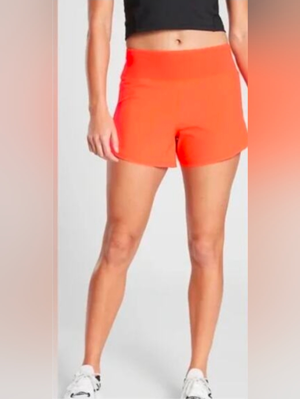 Athleta X Allyson Felix Legend Rum With It 3.5" Bright Coral Active Shorts